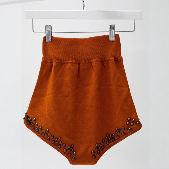 Understated Leather M/L Southern Charm Knit Micro Short Studded HighWaist Cheeky - Picture 6 of 11